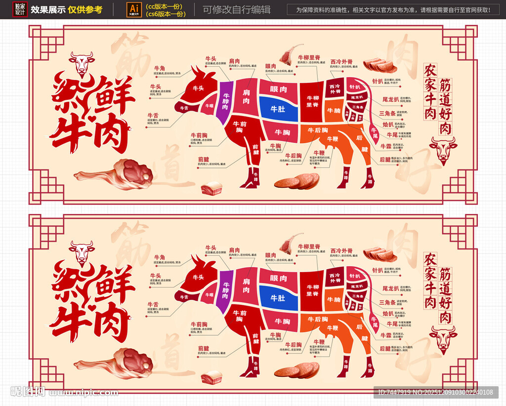 新鲜牛肉展示图