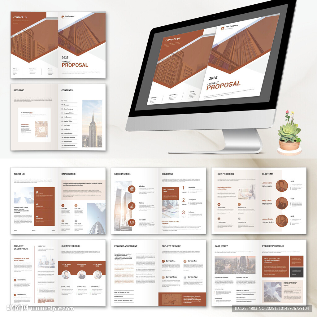 品牌画册InDesign模板