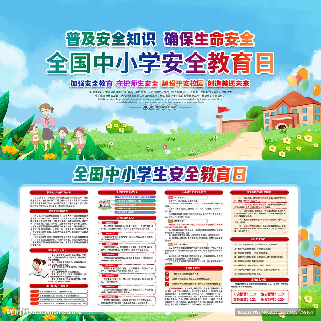 全国中小学安全教育日宣传图