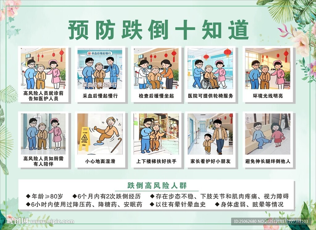 门诊预防跌倒十知道