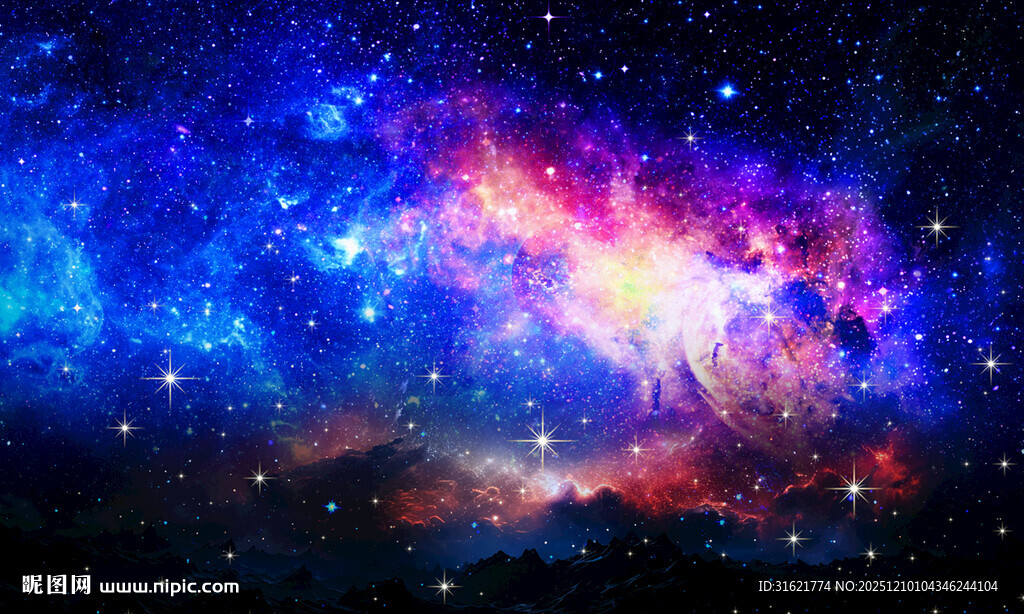 蓝色星空图 星空吊顶 