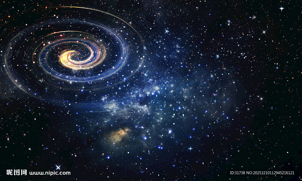 浩瀚旋涡黑色星空背景