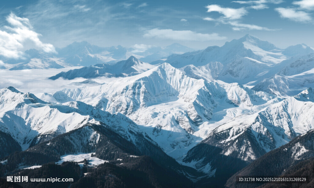 雪山美景画