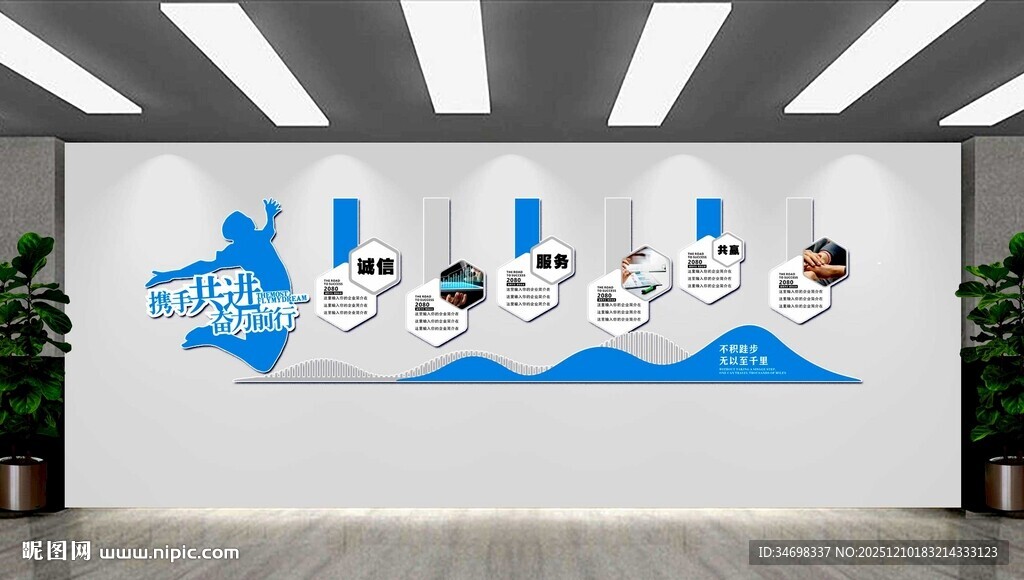 学校历程 文化墙形象墙