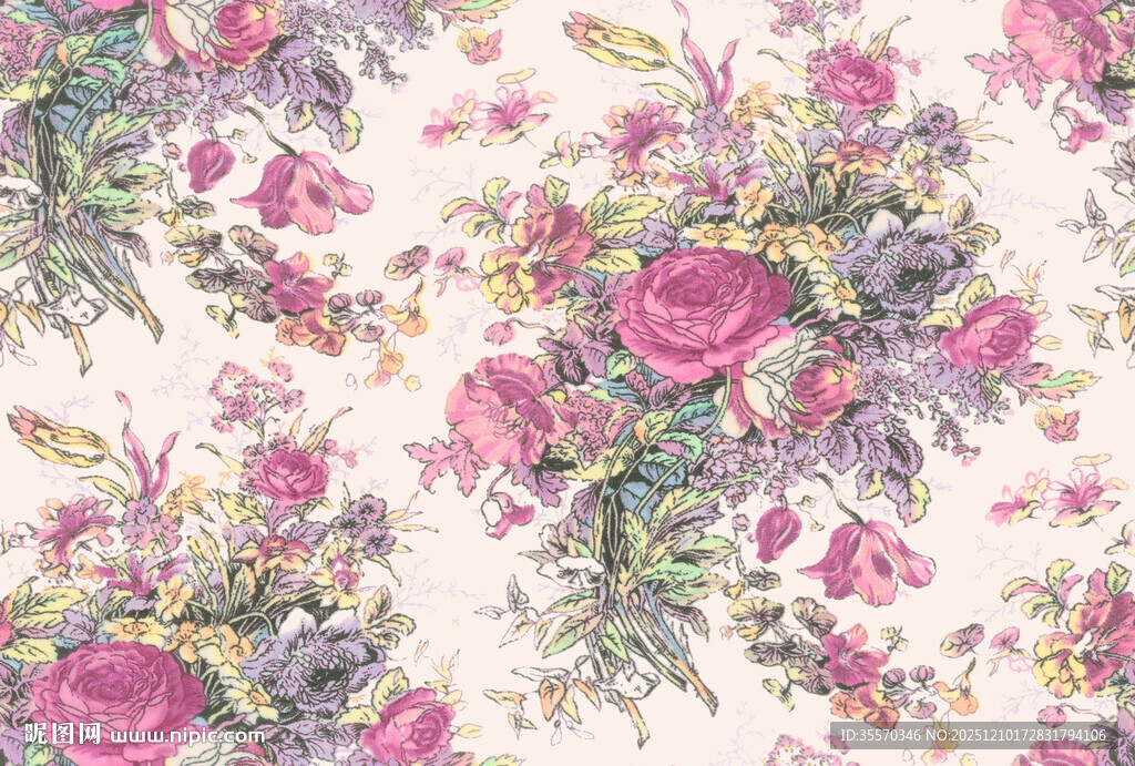 复古花卉图案壁纸