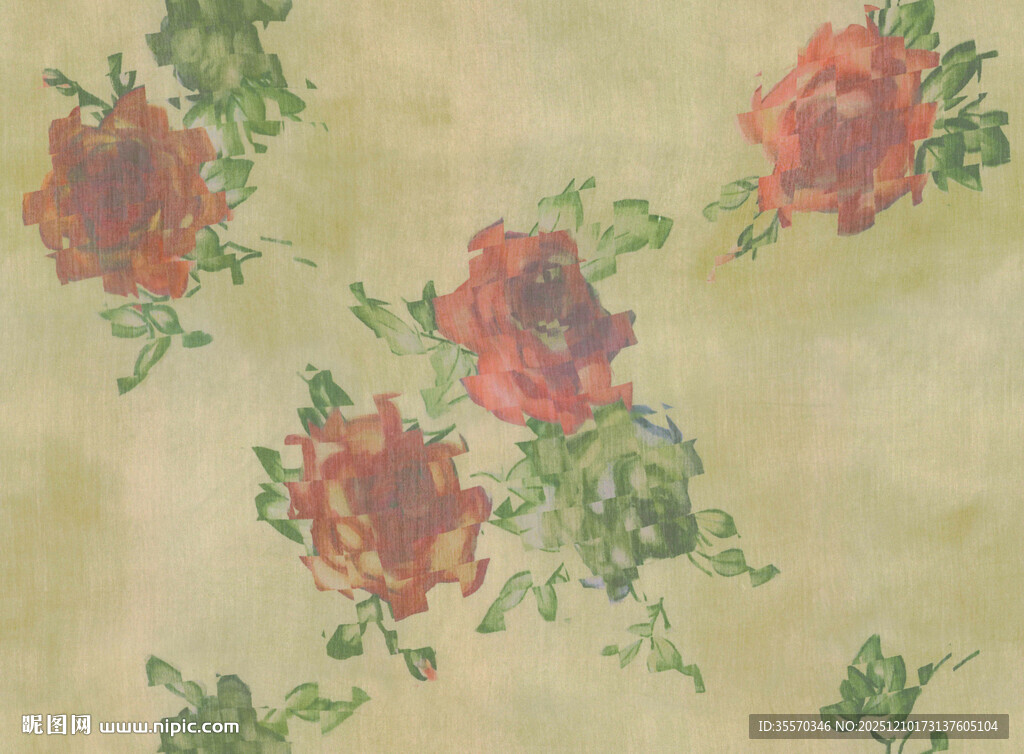 复古风花卉图案纹理