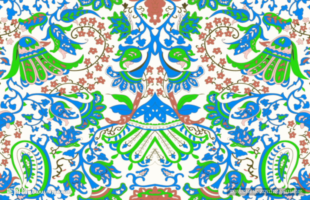 复古风精美花纹图案