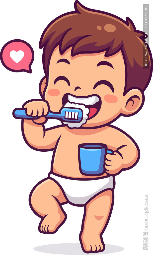 宝宝刷牙欢乐瞬间