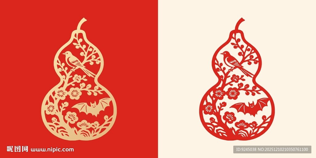 中式葫芦花纹图案设计