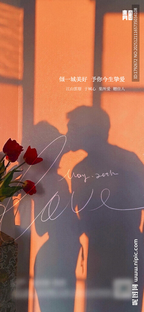 夕阳下相拥的浪漫情侣