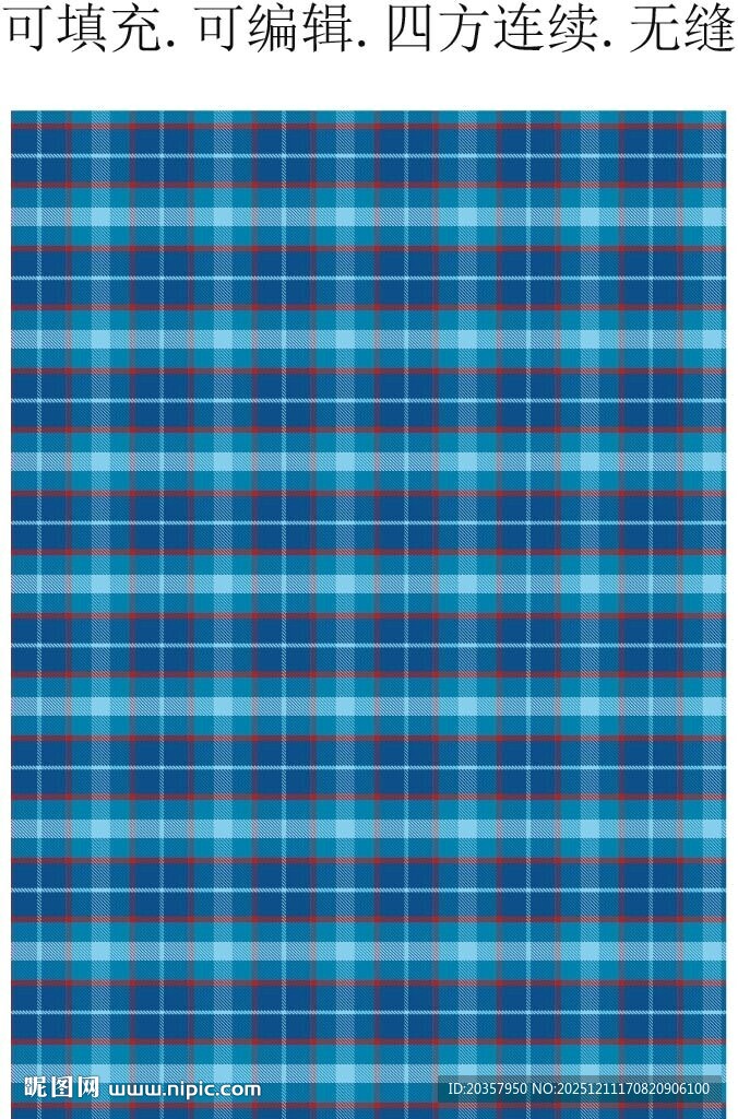蓝色格子面料     格子图案