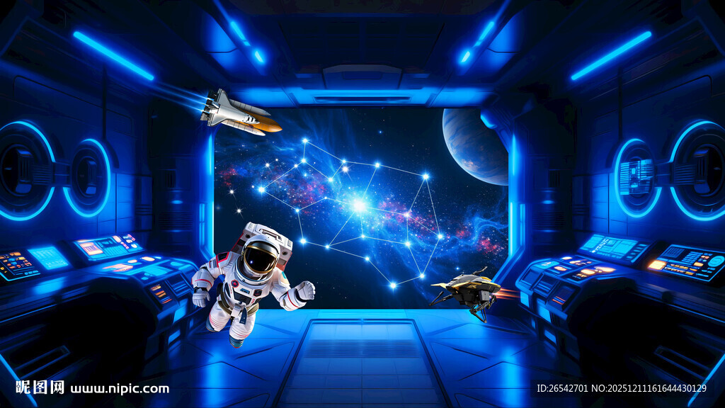 未来科幻宇宙空间站