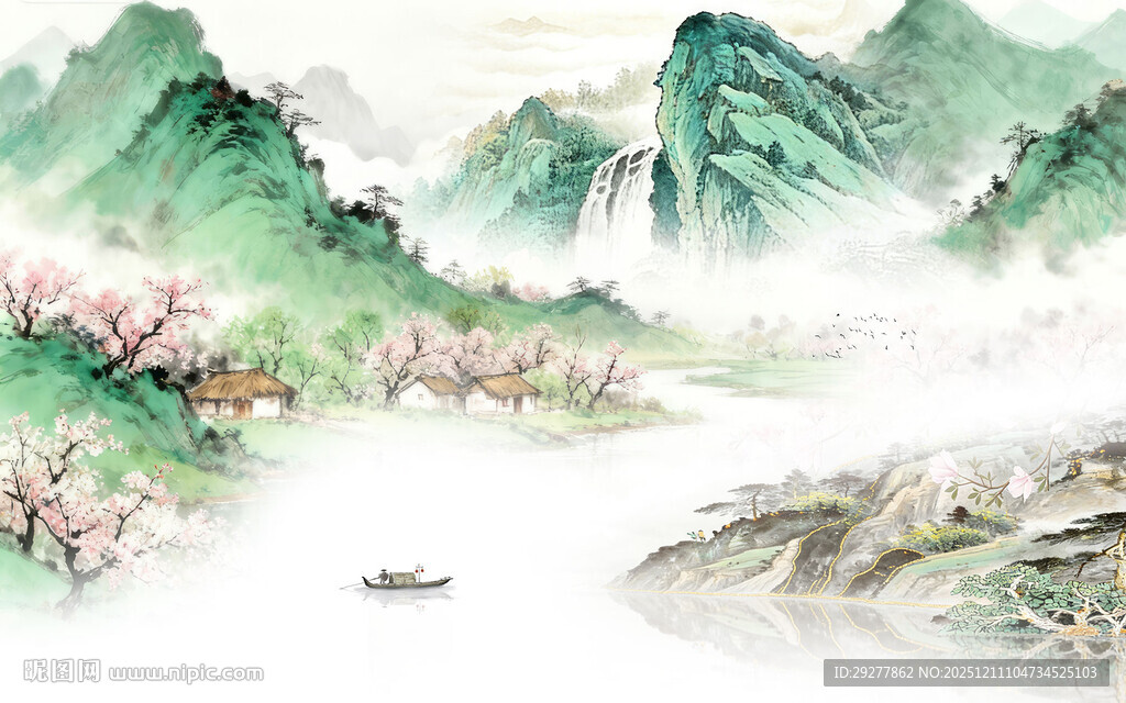 新款 现代高清山水 TIF分层