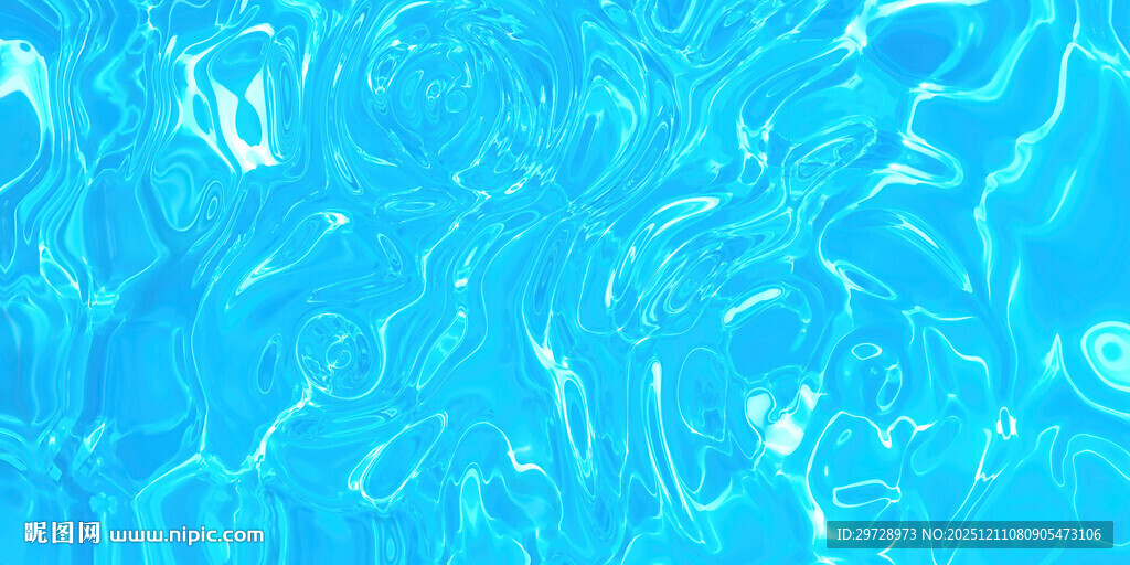 蓝色水波纹理背景图