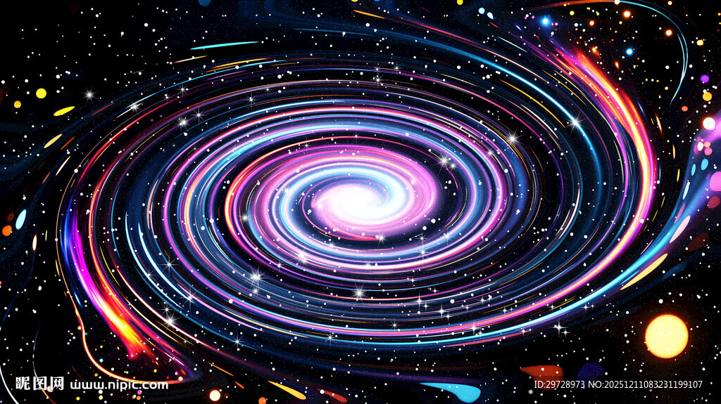 炫彩旋涡星空背景