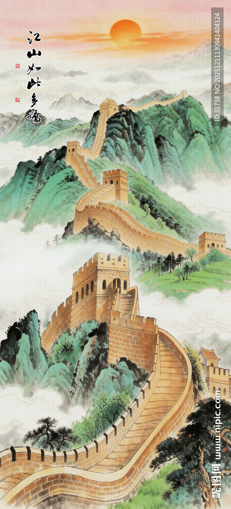 长城玄关装饰画