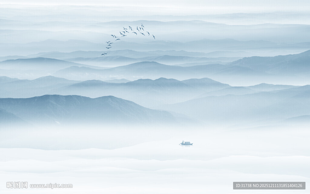 意境山水电视背景墙