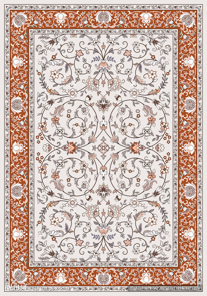 精美传统花纹地毯图案