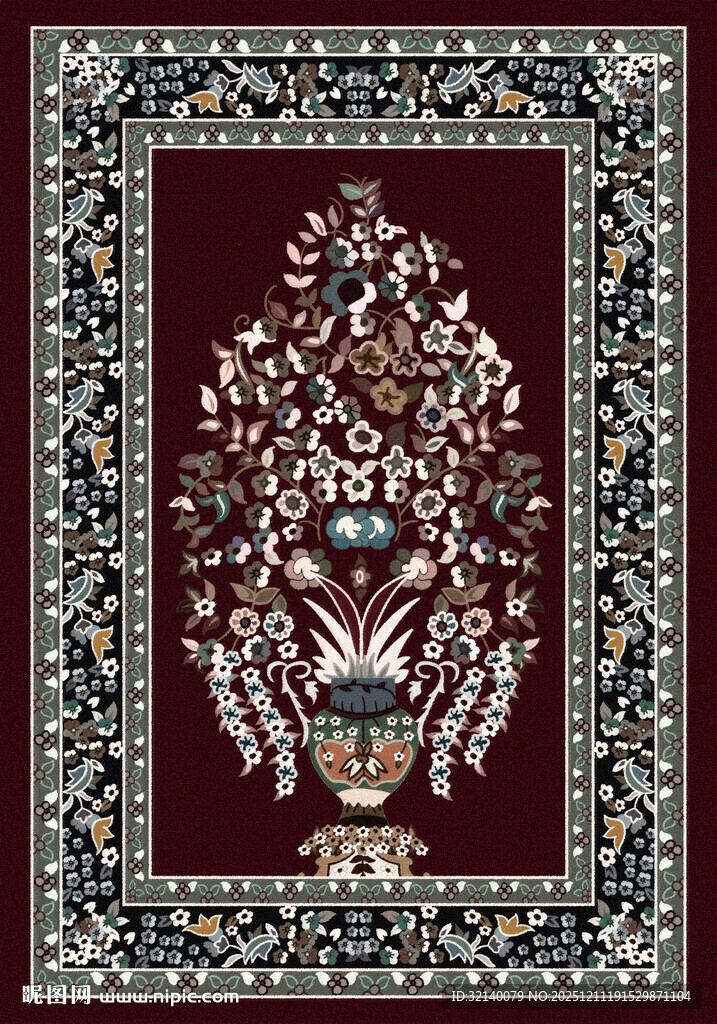 精美花卉图案地毯