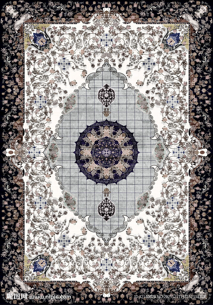 精美传统花纹地毯图案