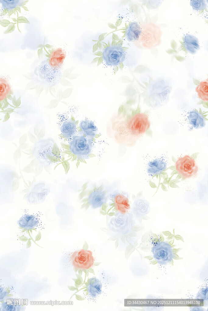 清新花卉图案背景