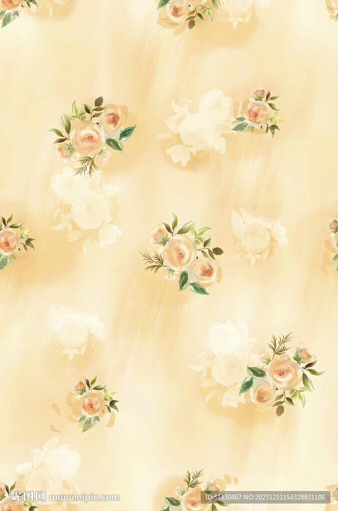 复古花卉纹理壁纸图案