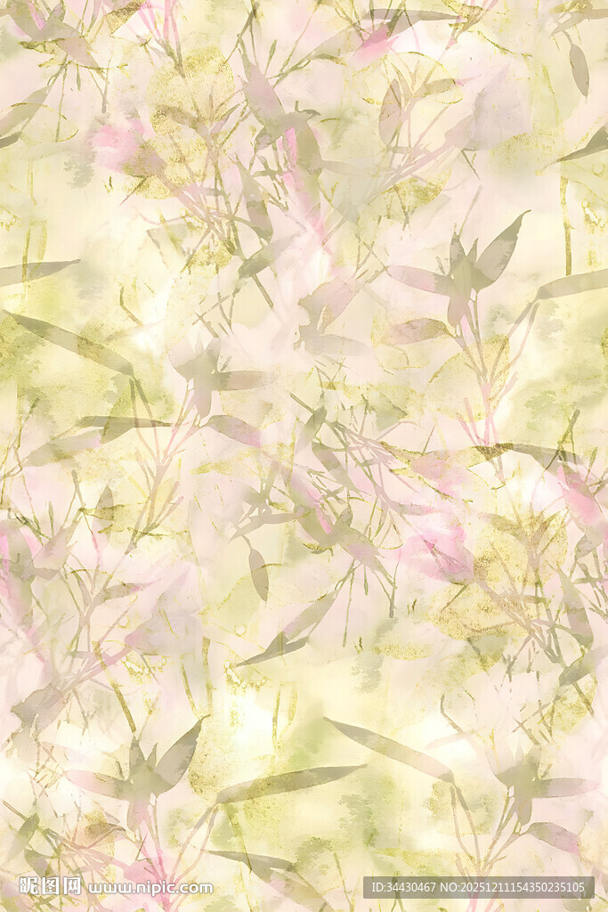 淡雅花卉纹理背景图