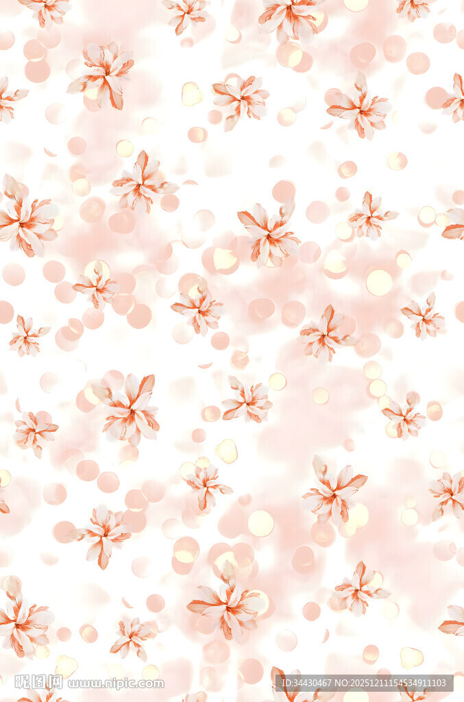 粉色小花图案背景纹理