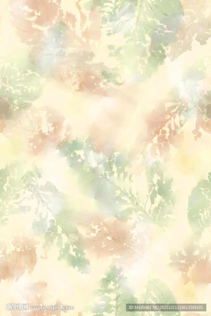 梦幻植物纹理背景图