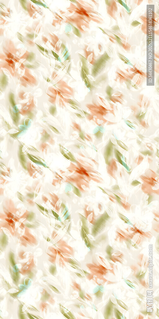 花卉水彩图案背景