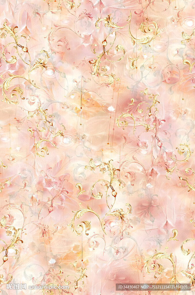 梦幻粉色花卉纹理背景