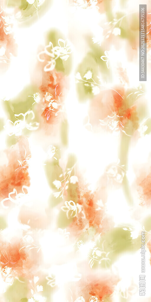 水彩花卉抽象背景图案