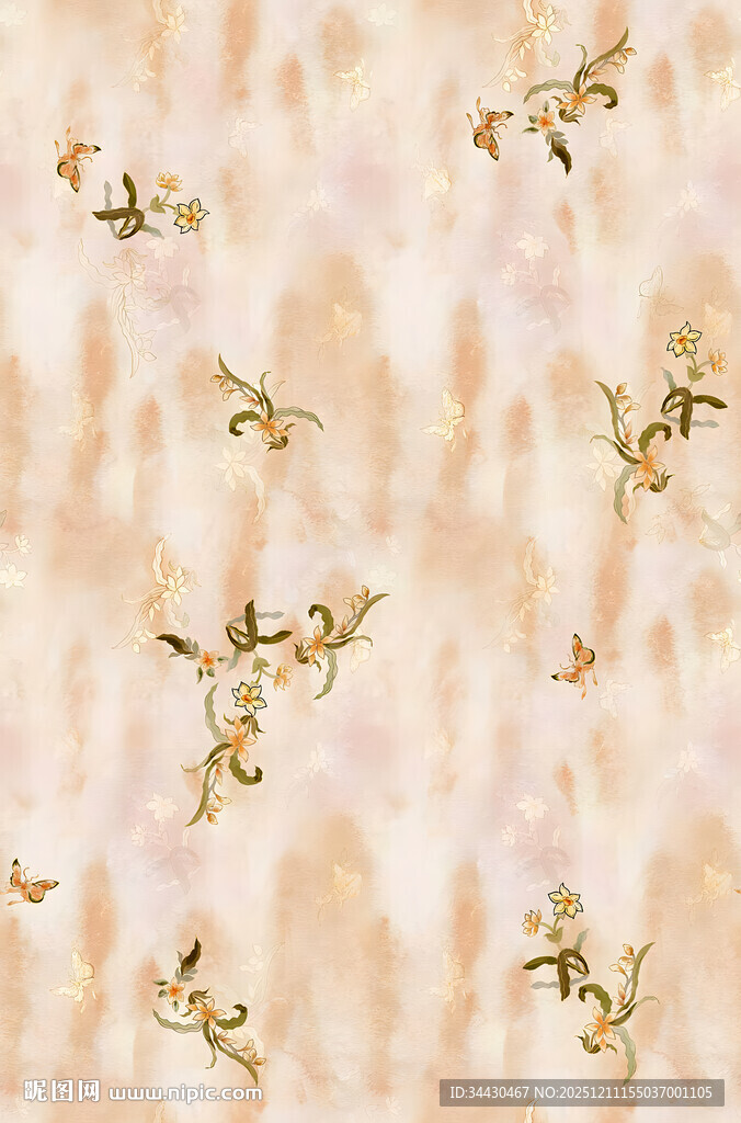 花卉图案背景纹理