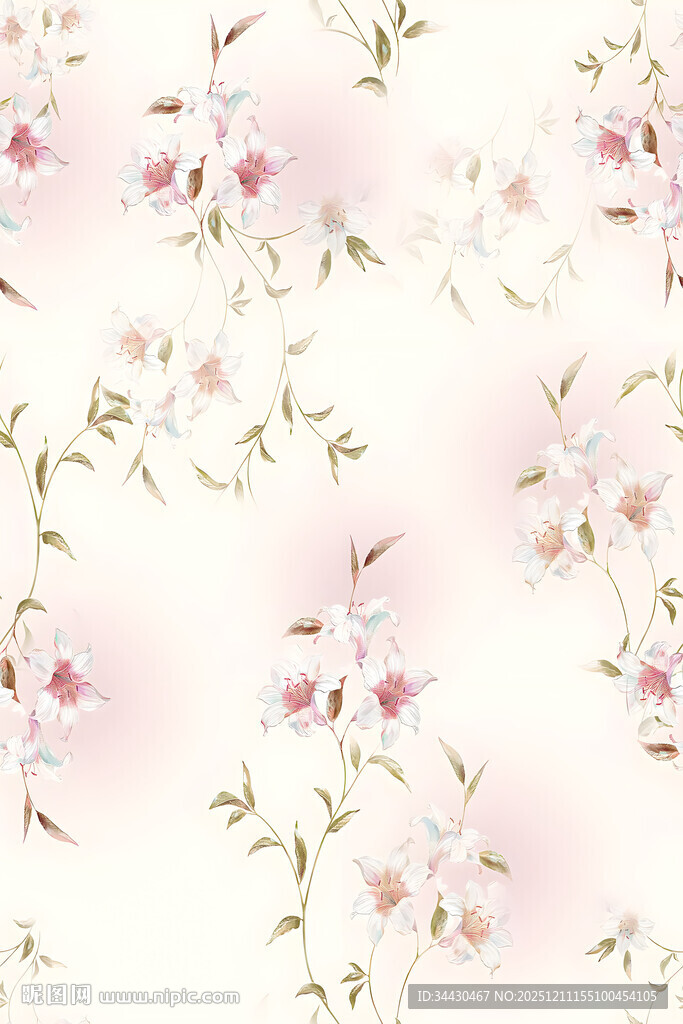 粉色花卉图案背景