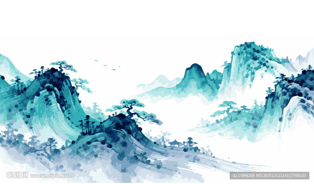 水墨山水意境图