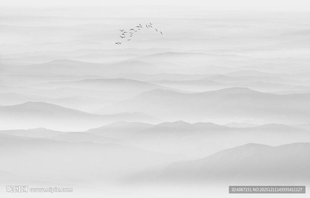 水墨群山背景图
