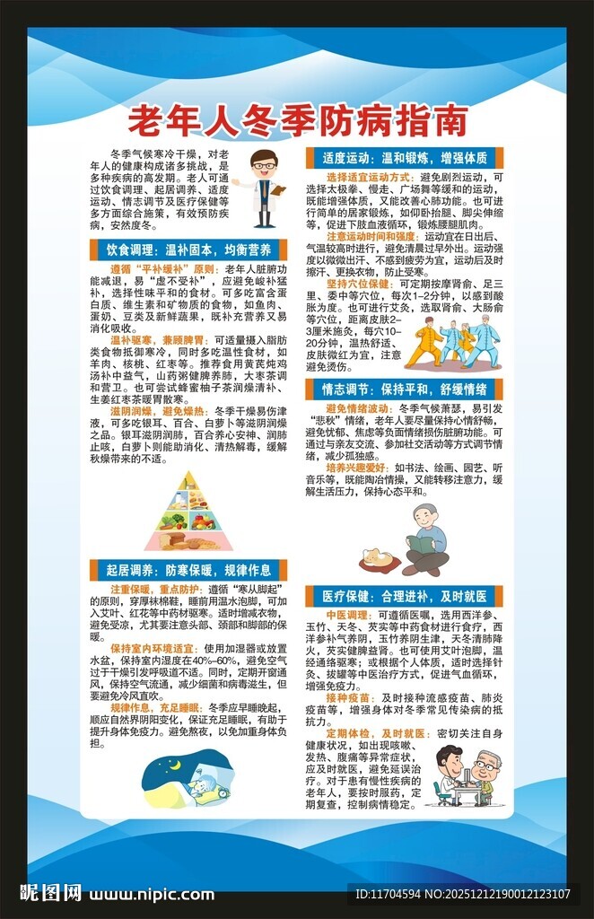 老年人健康教育知识海报