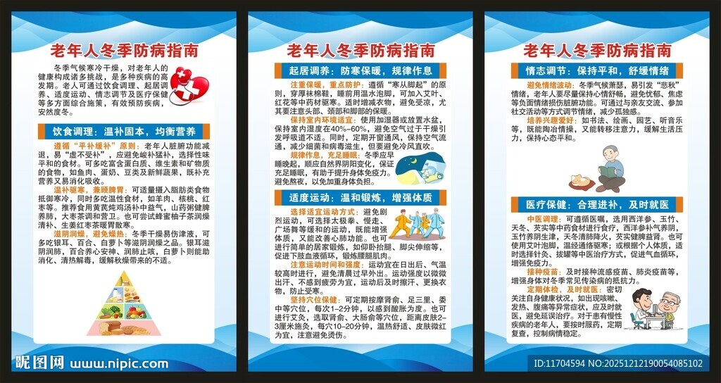 老年人健康教育知识展板