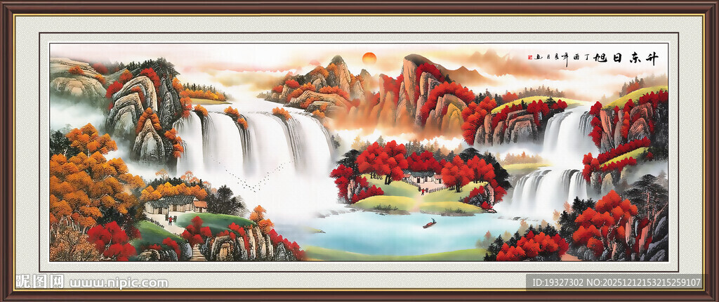 聚宝盆鸿运当头风水画