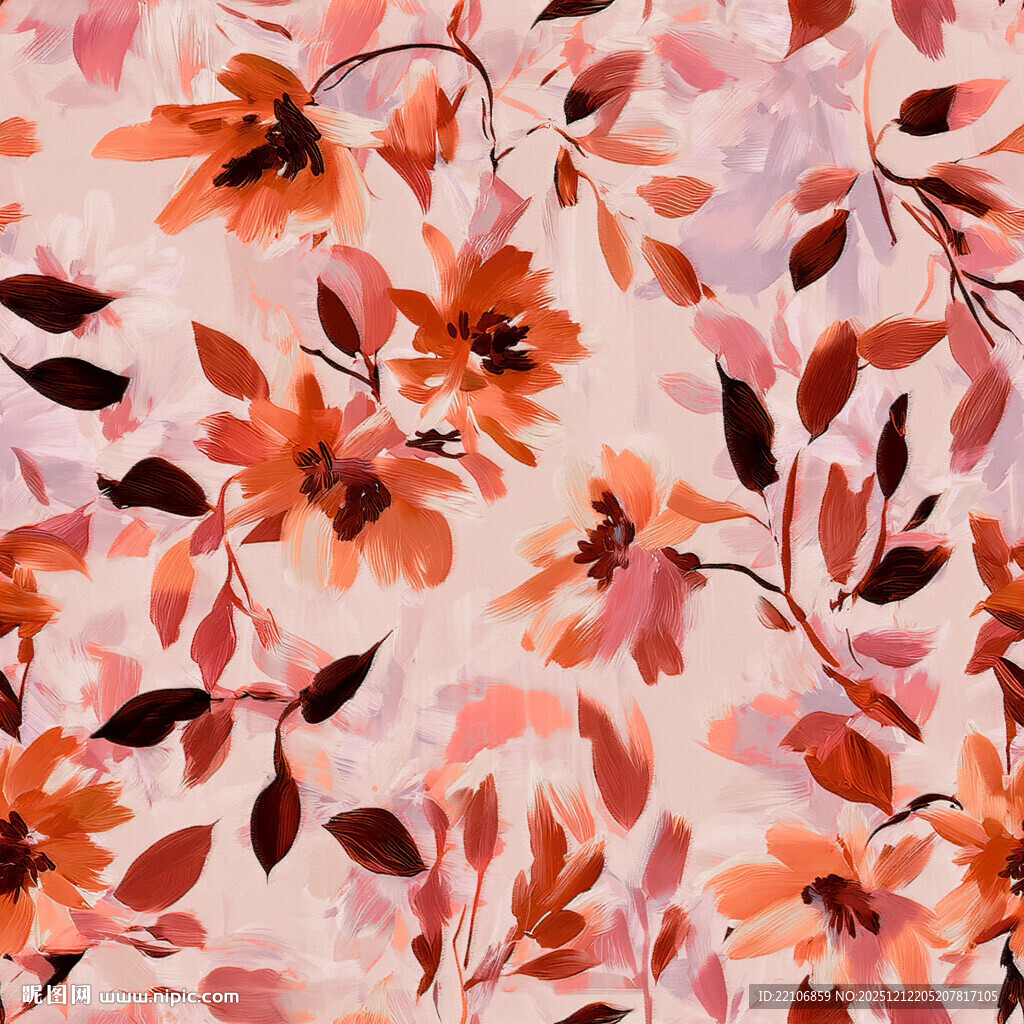 花卉水彩图案背景