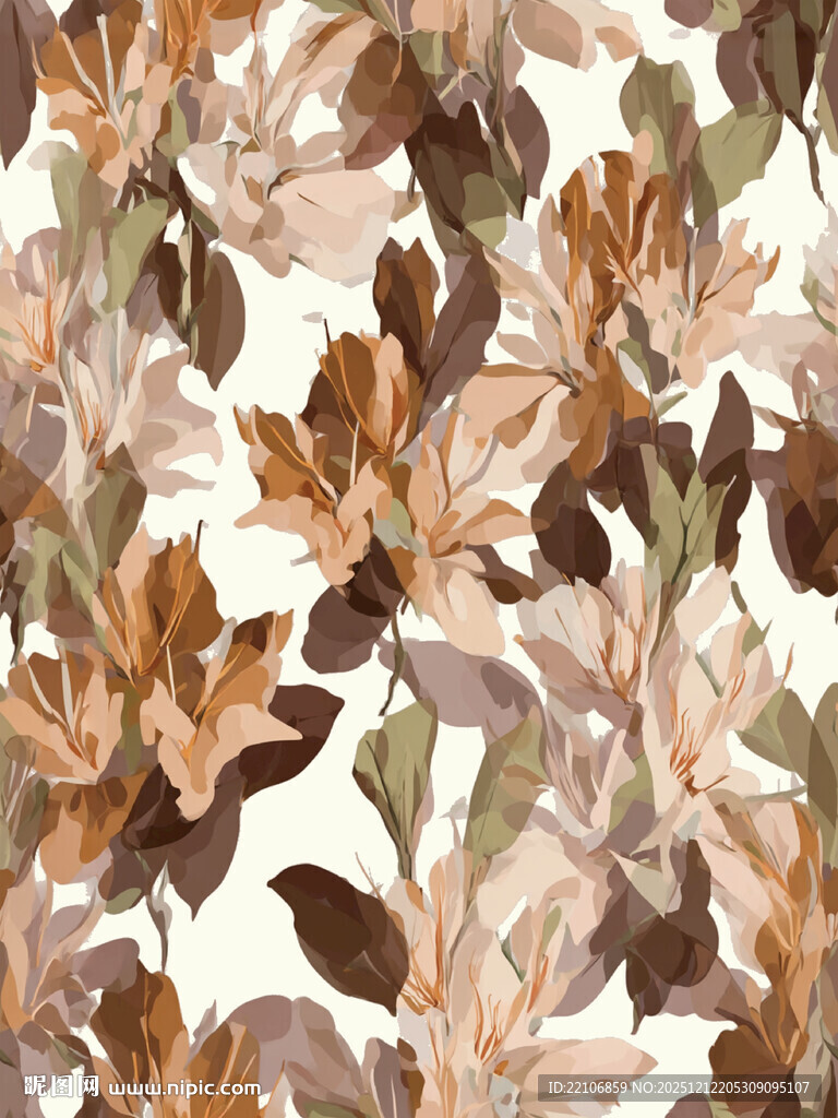 复古风花卉图案纹理