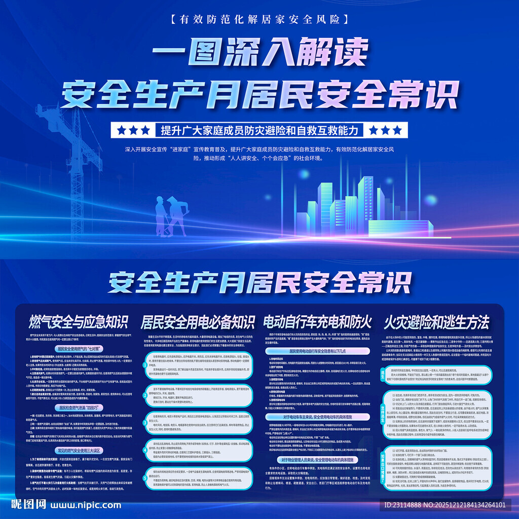 安全生产月海报模板示例