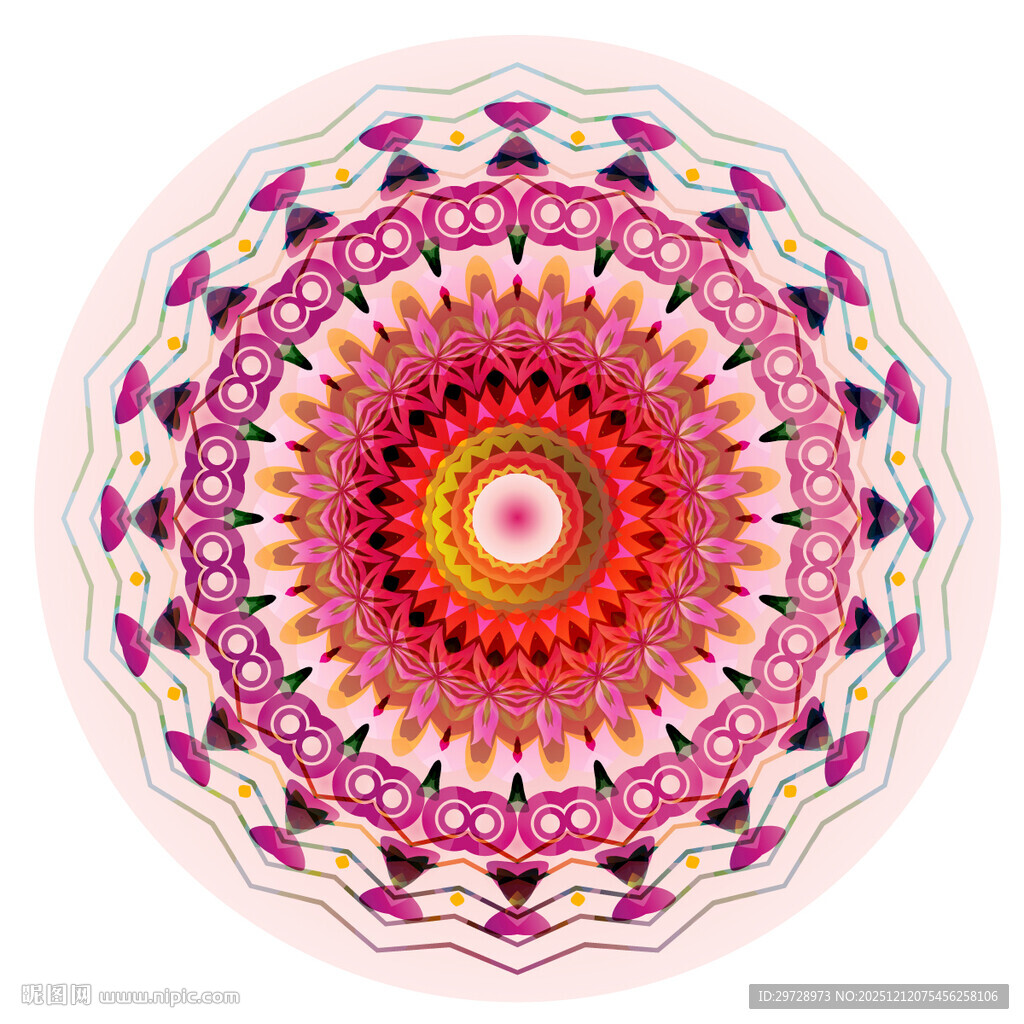 绚丽多彩曼陀罗图案
