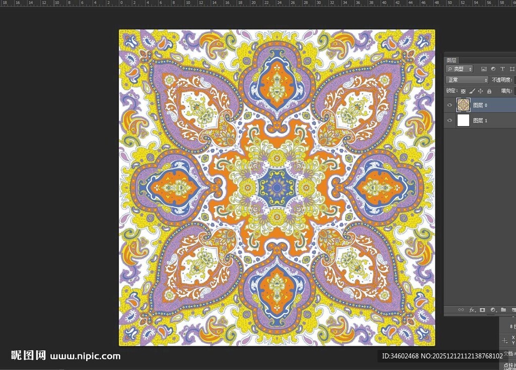 精美多彩几何花纹图案