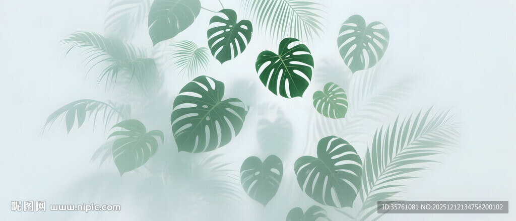 雾气磨砂膜效果绿植贴图