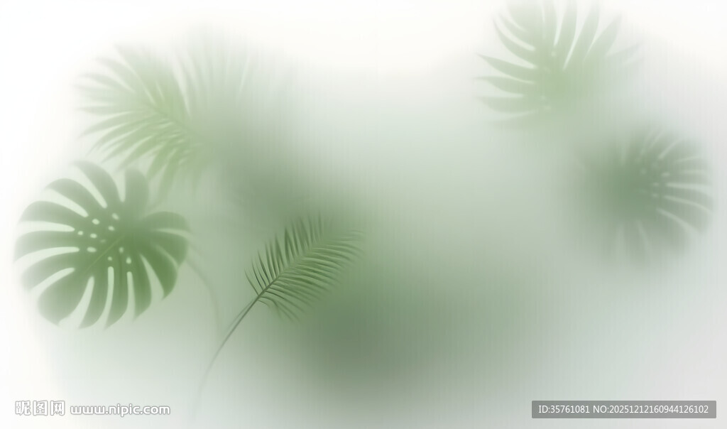 雾气磨砂膜效果绿植贴图