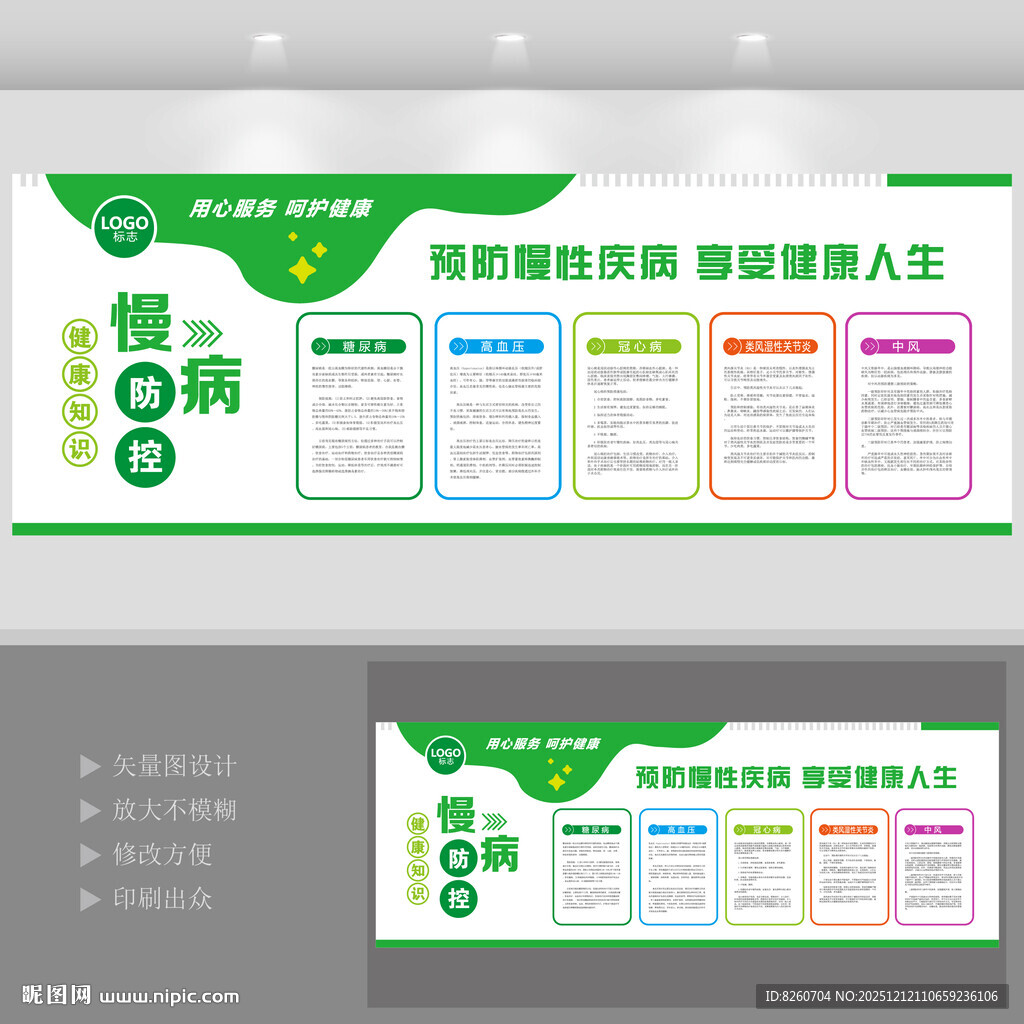 医院慢性病预防文化墙