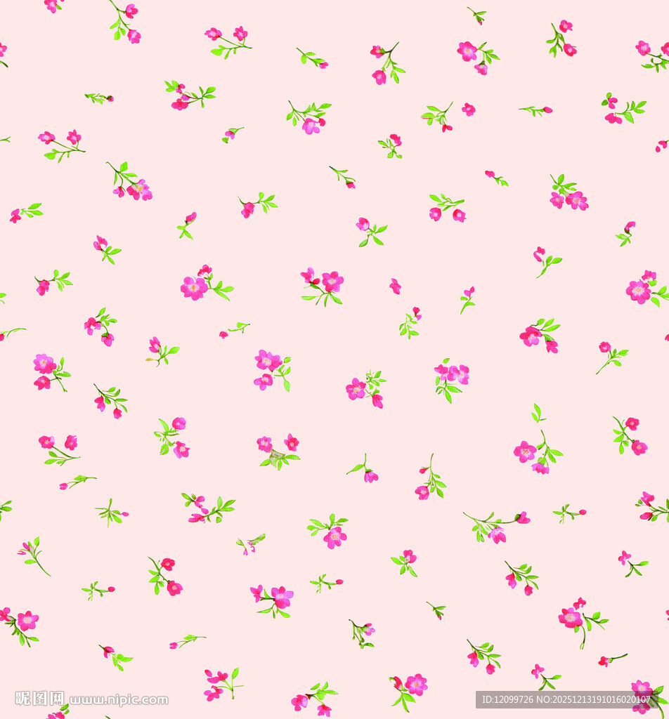 数码印花小碎花