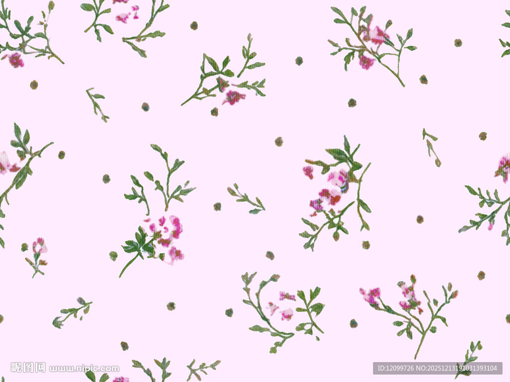 数码印小花碎花