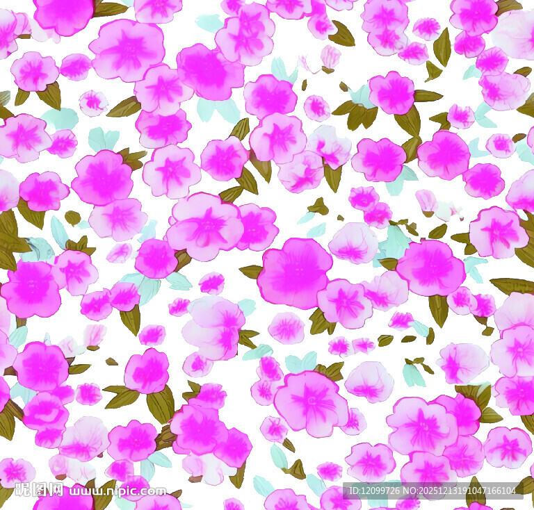 数码印花碎花花朵